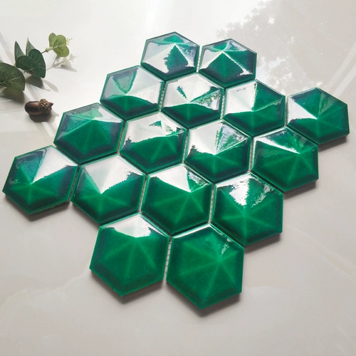 Современная простота шестиугольная бриллиантовая поверхность, треснувшаяся мозаичная плит