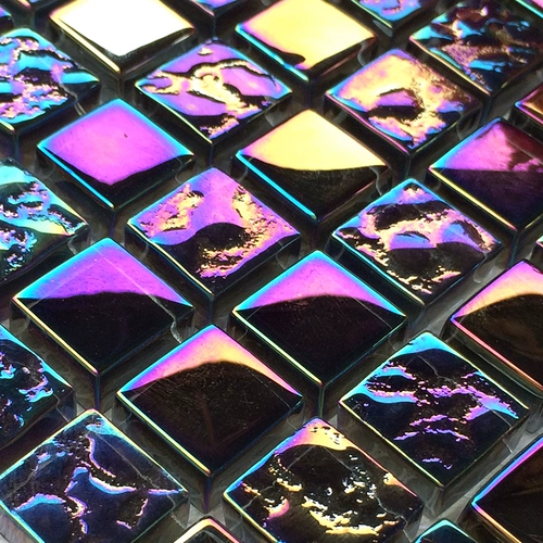 Оу красочная черная ледяная трещина хрустальная стеклянная мозаичная плитка фоновая стена стенка