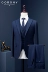 Suit phù hợp với nam chú rể váy cưới nam mỏng Hàn Quốc kinh doanh bình thường len phù hợp với váy chuyên nghiệp - Suit phù hợp Suit phù hợp