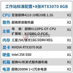8张RTX3070 8GB