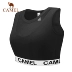 Camel Yoga Women Vest Full cover shock hấp thụ căng thoáng khí chạy vest lưới gạc đồ lót phụ nữ - Đồ lót thể thao