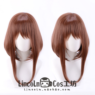 taobao agent Lincoln Liri Royal Chazi cosplay wig brown -red BOB short hair growth corner