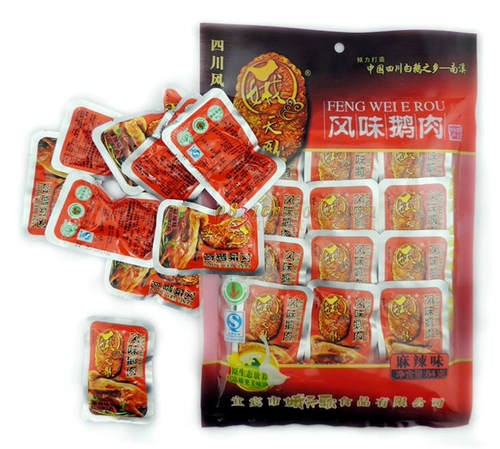Sichuan Specialty Goose Sky Song Song Favor Nanxi Goose Jerky 84G Сумка установлена*3 сумка для мяса, приготовленная на пищу, овощи, горноть