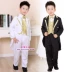 Ngày của trẻ em Tuxedo Trai Đàn Piano Piano Trang Phục Set Flower Girl Dress Boy Wedding Phù Hợp Với Nhỏ Mùa Hè