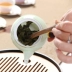 Màu xanh và trắng sứ trà lễ sáu quý ông kết hợp tre kết hợp trà kim trà clip trà rò rỉ trà muỗng khay trà phụ kiện kung fu trà bộ