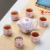 Ấm trà gốm sứ màu xanh và trắng lớn dầm sứ màu xanh và trắng nồi kung fu bộ trà đen bộ trà đen bình sứ màu xanh và trắng - Trà sứ bộ ấm trà decopro Trà sứ