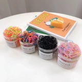 Эластичная детская черная одноразовая безвредная резинка для волос, не повреждает волосы