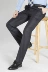 Chính hãng người đàn ông trung niên của quần lụa mùa hè phần mỏng kinh doanh bình thường lỏng lẻo sọc phù hợp với quần treo lên miễn phí quần tây nam ống suông Suit phù hợp
