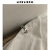 [Ahei Studioi] s925 bạc retro đeo thắt lưng khóa hình dạng vòng mở thời trang đường phố Hồng Kông - Nhẫn