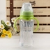 Bình sữa chống ngã rộng miệng silicone trẻ sơ sinh có ống hút cầm tay uống nước thả chai nhựa PP - Thức ăn-chai và các mặt hàng tương đối