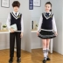 Đồng phục học sinh tiểu học và trung học áo len mùa thu và mùa đông áo ba lỗ kiểu Anh quần áo bé trai và bé gái hợp xướng - Đồng phục trường học / tùy chỉnh thực hiện