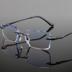 Hoàn thành cận thị kính nam frameless titanium hợp kim kim cương cắt tỉa kính khung ánh sáng phẳng nữ mô hình màu thay đổi mắt Kính
