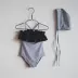 Quần áo trẻ em nữ hè 2018 mới cho trẻ em đồ bơi bé gái dây đeo ren lưới mắt cáo một mảnh áo tắm bé gái