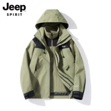 JEEP SPIRIT Демисезонный жакет подходит для мужчин и женщин, ветрозащитная альпинистская куртка для влюбленных, увеличенная толщина, «три в одном»
