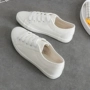 Giày mùa hè màu trắng nữ đế bằng phẳng nghệ thuật hoang dã Giày thông thường Phiên bản Hàn Quốc của những sinh viên thoáng khí thấp để giúp đôi giày vải - Plimsolls giày sport