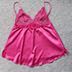 Châu Âu và Mỹ sexy ren sling top Satin vải thoải mái cho phụ nữ đồ ngủ màu đỏ đặc biệt đỏ đồ bộ thể thao Pyjama