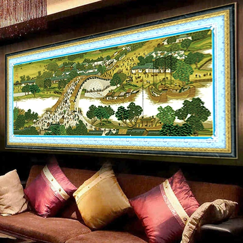 Вышитая линейка с печать