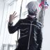 Tokyo Ghouls Jin Muyan COS trận phù hợp với căng da Cosplay tóc giả mặt nạ đầy đủ gửi mặt nạ cosplay 18 Cosplay