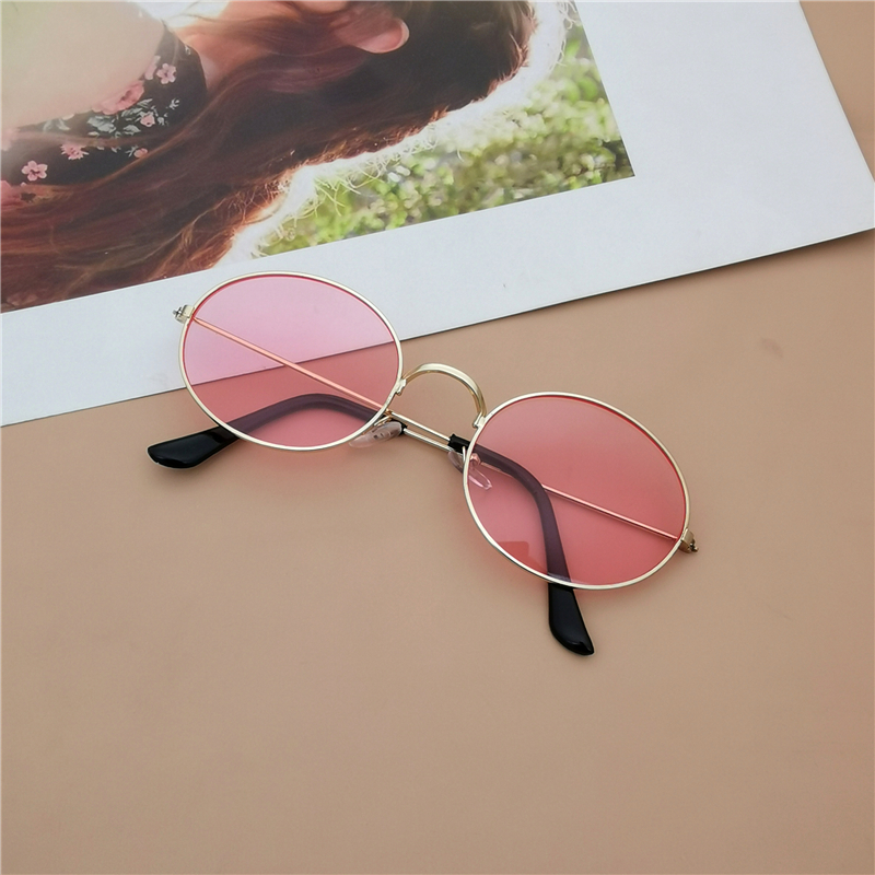 Transparent Powder2021 new pattern Sunglasses Ocean slice Transparent red Street shot fashion glasses ma'am Sunglasses wholesale Hip hop Small frame