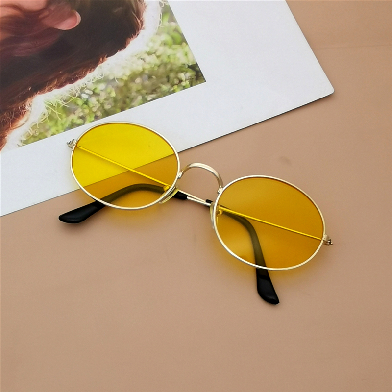 Transparent Yellow2021 new pattern Sunglasses Ocean slice Transparent red Street shot fashion glasses ma'am Sunglasses wholesale Hip hop Small frame