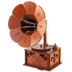 Gramophone hộp âm nhạc trang trí Retro gỗ thủ công tự làm gian hàng cửa hàng phòng khách hiển thị quà tặng sáng tạo trang trí phòng khách Trang trí nội thất