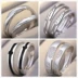 S925 sterling silver ring nam giới và phụ nữ trang sức Nhật Bản và Hàn Quốc đơn giản vòng chiếc nhẫn kim cương mở vài vài vòng một cặp chữ