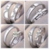 S925 sterling silver ring nam giới và phụ nữ trang sức Nhật Bản và Hàn Quốc đơn giản vòng chiếc nhẫn kim cương mở vài vài vòng một cặp chữ nhẫn nam vàng trắng Nhẫn