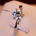 S925 sterling silver ring nữ mô hình sống đơn giản Nhật Bản và Hàn Quốc phiên bản của nữ hôn nhân mô phỏng chiếc nhẫn kim cương vàng trắng và bạc trang sức mở Nhẫn