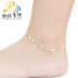 S925 sterling silver vòng chân Hàn Quốc thời trang chuông đơn giản vòng chân nữ trang sức bạc năm nay sợi dây màu đỏ vòng chân
