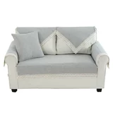 Диван, современная нескользящая ткань на четыре сезона для гостиной, увеличенная толщина, делается под заказ, простой и элегантный дизайн, из хлопка и льна