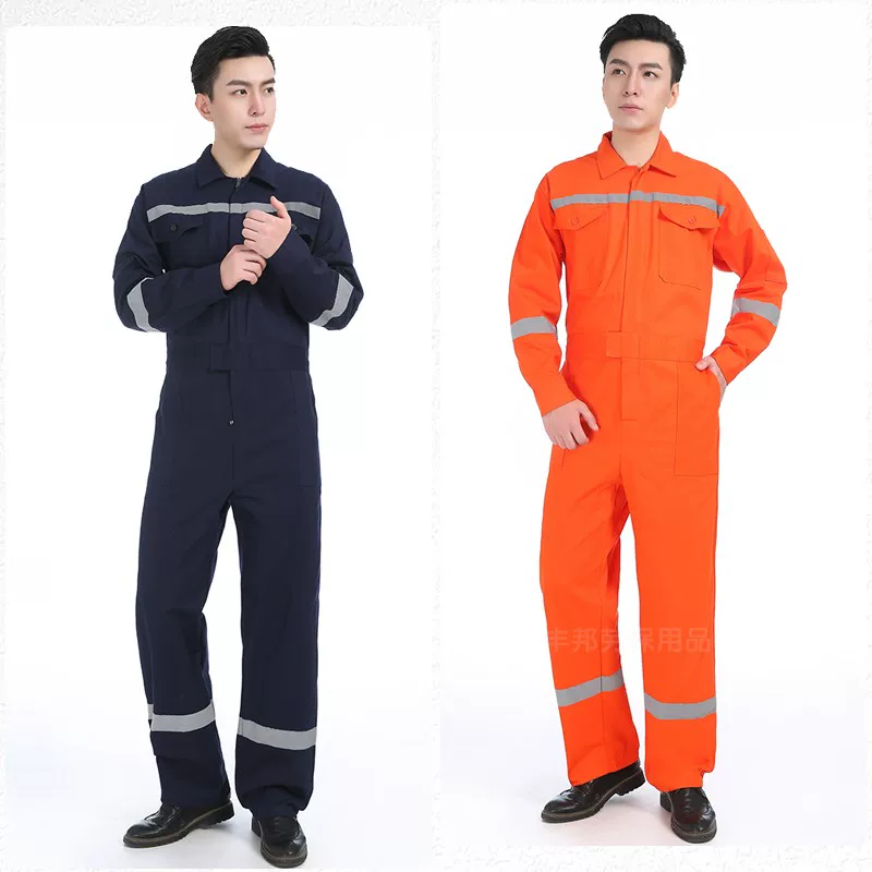 丰邦 Retroreflective blue cotton breathable overall for work