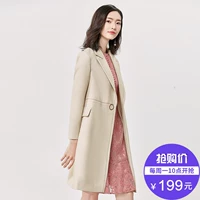 [New giá 199 nhân dân tệ] 2018 mùa xuân và mùa thu tính khí phần dài áo khoác nhỏ dài tay giản dị phù hợp với phù hợp với nữ áo công sở nữ