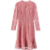 [Giá mới 149 nhân dân tệ] đứng cổ áo ren ren rỗng đầm dài tay áo eo đầm váy khí đầm nữ đẹp Sản phẩm HOT