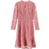 [Giá mới 149 nhân dân tệ] đứng cổ áo ren ren rỗng đầm dài tay áo eo đầm váy khí đầm nữ đẹp Sản phẩm HOT