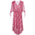 [Giá mới 129 nhân dân tệ] 2018 mùa hè V cổ áo in năm điểm tay áo đầm voan một từ váy váy eo nhẹ nhàng váy dự tiệc cưới Sản phẩm HOT
