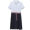 [Giá mới 149 nhân dân tệ] 2018 mùa hè mới sọc polo cổ áo khâu ngắn tay áo đầm đầm váy voan hoa nhí