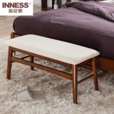 Ингнис сплошной дерево -табурет длинное стул диван для отдыха ткань простая современная туфель
