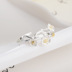 Nhẫn 925 sterling bạc văn học mận học sinh nhẫn nhỏ tươi đẹp trang sức hoa nữ mới - Nhẫn nhẫn bạc pnj Nhẫn