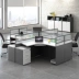 Nội thất văn phòng hiện đại đơn giản Nội thất văn phòng kết hợp bàn nhân viên vách ngăn 46 Bàn bốn nhân viên