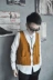 Xu hướng áo len nam size nhỏ áo vest nam vest nam cardigans gió đại học hoang dã Anh khí lười áo len khoác mỏng Dệt kim Vest