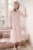 New Hàn Quốc nút áo ngủ flannel nữ mùa đông cộng với lông cừu dài san hô váy ngủ công chúa đồ ngủ nhà áo choàng tắm áo choàng bông trung niên Night Robe