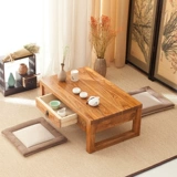 Бесплатная доставка японская стиль татами кофейный столик с твердым деревянным бурным стеклом имитация вяза