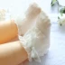 Vớ ren bé cotton mùa xuân và mùa thu trẻ em vớ lỏng miệng trẻ sơ sinh vớ bé gái ren công chúa vớ nhảy - Vớ Vớ