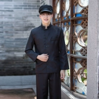 Установка черного Zhongshan (один слой) Целый набор+обувь+шляпа