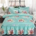 Áo ngủ bằng vải cotton Hàn Quốc năng động, chăn bông bốn mảnh bao gồm giường đôi 1,5 1,8 m - Váy Petti