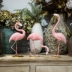 Sáng tạo Bắc Âu Gió Máy Tính Để Bàn Ins Flamingo Trang Trí Động Vật Phòng Ngủ Phòng Khách Cửa Sổ Cửa Hàng Trang Trí