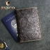 Gốc handmade da hộ chiếu túi lớp đầu tiên da retro hộ chiếu hộ chiếu đa chức năng gói tài liệu Crazy horse da hộ chiếu bộ túi đựng giấy tờ Túi thông tin xác thực