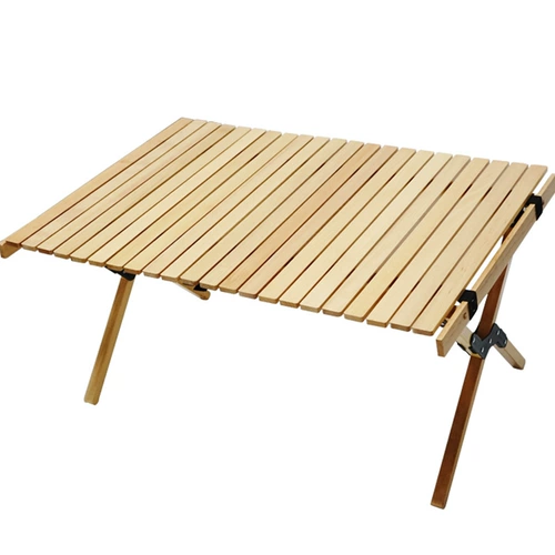 Портативный стол для пикника для кемпинга из натурального дерева для стола