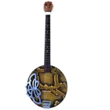 Сквозь кожа с махогалином Porigin Qinqin Python All -tone Four -String Edge, чтобы помочь Banzhuo Nation Pop -up Instruments
