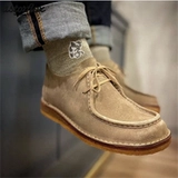 Итальянская ручная работа Astorflex Moksin -Style Retro Cowhide Перевертка меховой обуви пустынной сапоги Beanflex